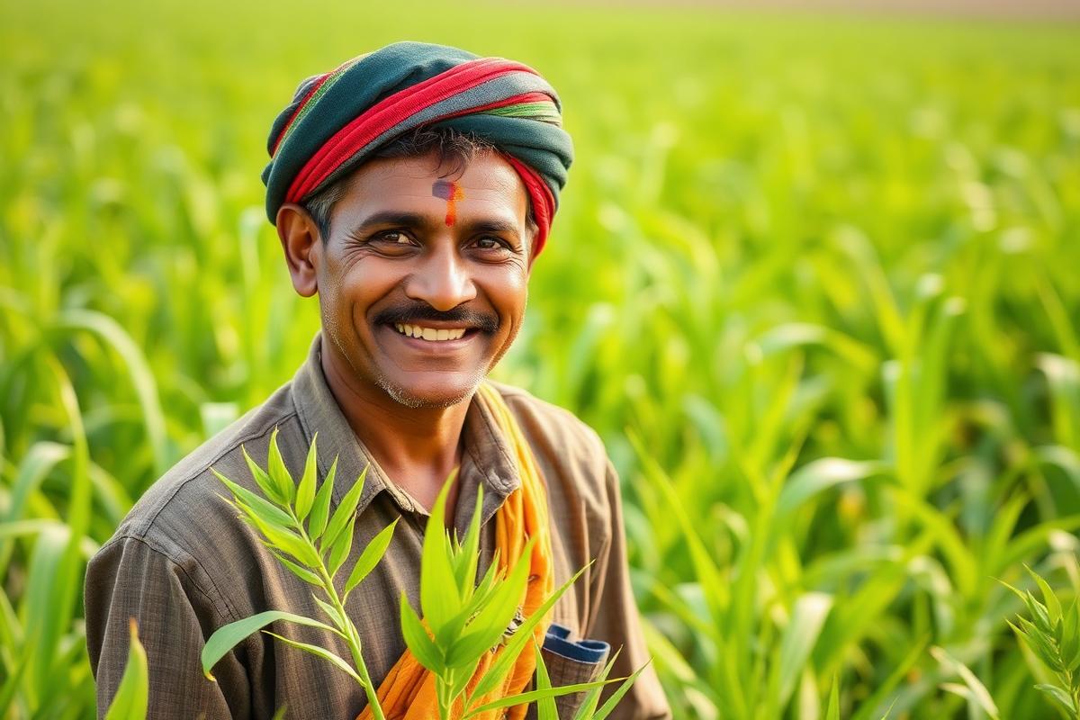 Farmer in field